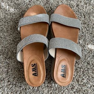 Rhinestone slide on platforms